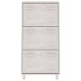 Zapatero HAMAR madera maciza de pino blanca 59,5x35x117 cm de vidaXL, Zapateros y organizadores de calzado - Ref: Foro24-3405...