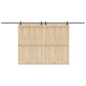 Kit de herrajes para puertas correderas acero negro 427 cm en Materiales de construcción | Comprar online en Foru.es