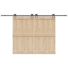 Kit de herrajes para puertas correderas acero negro 366 cm en Materiales de construcción | Comprar online en Foru.es