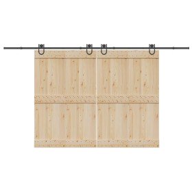 Kit de herrajes para puertas correderas acero negro 400 cm en Materiales de construcción | Comprar online en Foru.es