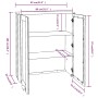 Aparador superior HAMAR madera maciza pino blanco 85x35x100 cm de vidaXL, Aparadores - Ref: Foro24-340505, Precio: 137,40 €, ...