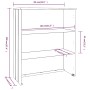 Aparador superior HAMAR pino macizo marrón miel 85x35x100 cm de vidaXL, Aparadores - Ref: Foro24-340508, Precio: 93,68 €, Des...
