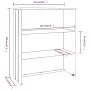 HAMAR solid pine honey brown upper sideboard 85x35x100 cm by vidaXL, Sideboards - Ref: Foro24-340508, Price: 92,24 €, Discoun...