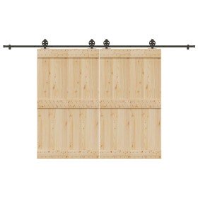 Kit de herrajes para puertas correderas acero negro 366 cm en Materiales de construcción | Comprar online en Foru.es