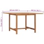 Mesa de comedor de jardín madera maciza de teca 110x110x75 cm de vidaXL, Mesas de jardín - Ref: Foro24-318477, Precio: 172,81...