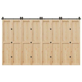 Kit de herrajes para puertas correderas acero negro 366 cm en Materiales de construcción | Comprar online en Foru.es