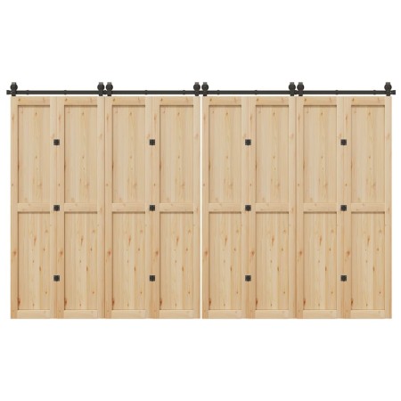 Kit de herrajes para puertas correderas acero negro 366 cm en Materiales de construcción | Comprar online en Foru.es