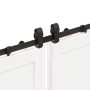 Kit de herrajes para puertas correderas acero negro 366 cm en Materiales de construcción | Comprar online en Foru.es