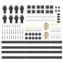 Kit de herrajes para puertas correderas acero negro 400 cm en Materiales de construcción | Comprar online en Foru.es