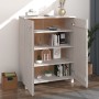 Zapatero HAMAR madera maciza de pino blanca 85x40x108 cm de vidaXL, Zapateros y organizadores de calzado - Ref: Foro24-340517...