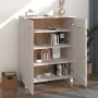 Zapatero HAMAR madera maciza de pino blanca 85x40x108 cm de vidaXL, Zapateros y organizadores de calzado - Ref: Foro24-340517...