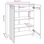 Zapatero HAMAR madera maciza de pino blanca 85x40x108 cm de vidaXL, Zapateros y organizadores de calzado - Ref: Foro24-340517...