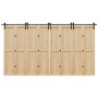 Kit de herrajes para puertas correderas acero negro 400 cm en Materiales de construcción | Comprar online en Foru.es