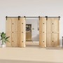 Kit de herrajes para puertas correderas acero negro 400 cm en Materiales de construcción | Comprar online en Foru.es