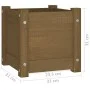Jardinera de madera maciza de pino marrón 31x31x31 cm de vidaXL, Maceteros y jardineras - Ref: Foro24-810528, Precio: 28,25 €...