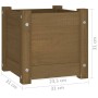 Jardinera de madera maciza de pino marrón 31x31x31 cm de vidaXL, Maceteros y jardineras - Ref: Foro24-810528, Precio: 28,63 €...