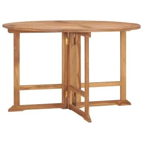 Mesa de comedor de jardín plegable teca maciza Ø110x75 cm de vidaXL, Mesas de jardín - Ref: Foro24-318479, Precio: 268,40 €, ...