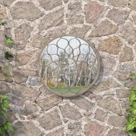 Espejo de jardín redondo hierro arena uso exterior 40x3 cm de vidaXL, Espejos - Ref: Foro24-318365, Precio: 83,07 €, Descuent...