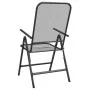 Silla jardín plegable 2 uds antracita malla metálica expandida de vidaXL, Sillas de jardín - Ref: Foro24-317340, Precio: 76,7...