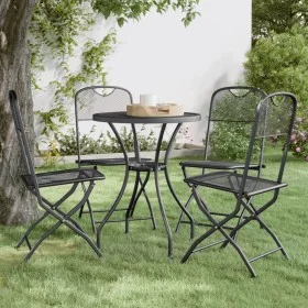 Silla jardín plegable 2 uds antracita malla metálica expandida de vidaXL, Sillas de jardín - Ref: Foro24-317339, Precio: 106,...