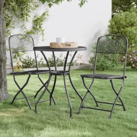 Silla jardín plegable 2 uds antracita malla metálica expandida de vidaXL, Sillas de jardín - Ref: Foro24-317338, Precio: 100,...