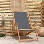 Silla de playa plegable de madera maciza de teca gris de vidaXL, Sillas de jardín - Ref: Foro24-317698, Precio: 85,70 €, Desc...