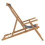 Silla de playa plegable de madera maciza de teca gris de vidaXL, Sillas de jardín - Ref: Foro24-317698, Precio: 85,70 €, Desc...