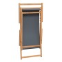 Silla de playa plegable de madera maciza de teca gris de vidaXL, Sillas de jardín - Ref: Foro24-317698, Precio: 85,70 €, Desc...