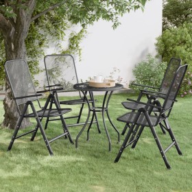 Silla jardín plegable 4 uds antracita malla metálica ampliada de vidaXL, Sillas de jardín - Ref: Foro24-317341, Precio: 138,0...