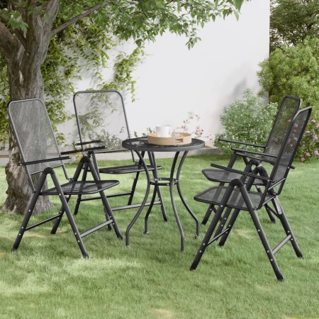 Silla jardín plegable 4 uds antracita malla metálica ampliada de vidaXL, Sillas de jardín - Ref: Foro24-317341, Precio: 138,0...