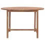 Mesa de comedor de jardín madera maciza de teca Ø110x75 cm de vidaXL, Mesas de jardín - Ref: Foro24-318476, Precio: 226,27 €,...