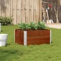Jardinera de madera maciza de pino marrón 80x60 cm en Macetas y jardineras | Comprar online en Foru.es