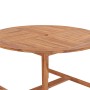 Mesa de comedor de jardín madera maciza de teca Ø110x75 cm de vidaXL, Mesas de jardín - Ref: Foro24-318476, Precio: 226,27 €,...