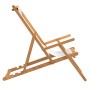 Silla de playa plegable de madera maciza de teca crema de vidaXL, Sillas de jardín - Ref: Foro24-317696, Precio: 106,20 €, De...