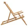 Silla de playa plegable de madera maciza de teca crema de vidaXL, Sillas de jardín - Ref: Foro24-317696, Precio: 88,95 €, Des...