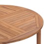 Mesa de comedor de jardín madera maciza de teca Ø110x75 cm de vidaXL, Mesas de jardín - Ref: Foro24-318476, Precio: 226,27 €,...