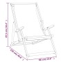 Silla de playa plegable de madera maciza de teca crema de vidaXL, Sillas de jardín - Ref: Foro24-317696, Precio: 106,20 €, De...
