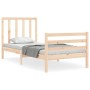 Estructura de cama con cabecero madera maciza 90x200 cm de vidaXL, Camas y somieres - Ref: Foro24-3193776, Precio: 90,64 €, D...