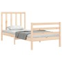 Estructura de cama con cabecero madera maciza 90x200 cm de vidaXL, Camas y somieres - Ref: Foro24-3193776, Precio: 90,64 €, D...