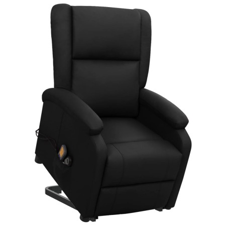 Sillón elevable cuero sintético negro en Sillones | Comprar online en Foru.es