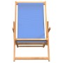 Silla de playa plegable de madera maciza de teca azul de vidaXL, Sillas de jardín - Ref: Foro24-317697, Precio: 90,75 €, Desc...