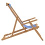 Silla de playa plegable de madera maciza de teca azul de vidaXL, Sillas de jardín - Ref: Foro24-317697, Precio: 90,75 €, Desc...