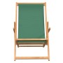 Silla de playa plegable de madera maciza de teca verde de vidaXL, Sillas de jardín - Ref: Foro24-317699, Precio: 97,73 €, Des...