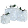 Caja regalo decorativa Navidad 3 pzas blanca exterior/interior en Decoración Festiva y Estacional | Comprar online en Foru.es