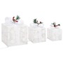 Caja regalo decorativa Navidad 3 pzas blanca exterior/interior en Decoración Festiva y Estacional | Comprar online en Foru.es