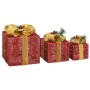 Caja regalo decorativa Navidad 3 pzas rojo exterior/interior en Decoración Festiva y Estacional | Comprar online en Foru.es