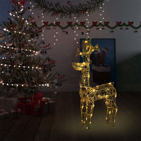 Reno de Navidad 90 LEDs acrílico 60x16x100 cm en Decoración Festiva y Estacional | Comprar online en Foru.es