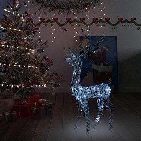 Adorno reno de Navidad acrílico blanco frío 140 LEDs 120 cm en Decoración Festiva y Estacional | Comprar online en Foru.es