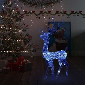 Adorno de reno de Navidad acrílico azul 140 LEDs 120 cm en Decoración Festiva y Estacional | Comprar online en Foru.es