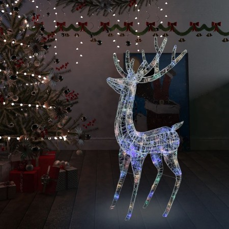 Reno navideño acrílico XXL 250 LEDs de colores 180 cm en Decoración Festiva y Estacional | Comprar online en Foru.es